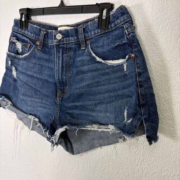 Abercrombie & Fitch Mid Rise Mom Jean Shorts Women's 8 - Picture 3 of 9